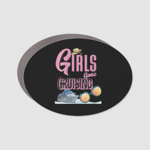 Womens Jute Hat Girls Gone Cruising Car Magnet