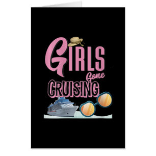 Womens Jute Hat Girls Gone Cruising Card