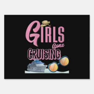 Womens Jute Hat Girls Gone Cruising Sign