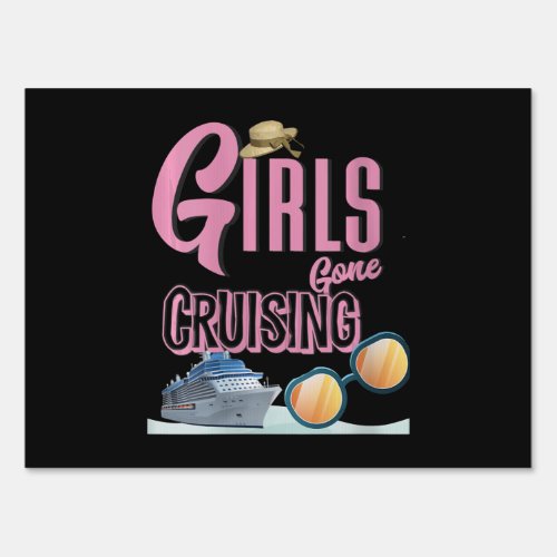 Womens Jute Hat Girls Gone Cruising Sign