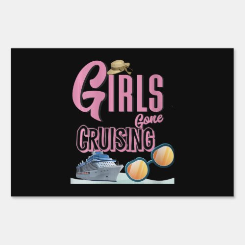 Womens Jute Hat Girls Gone Cruising Sign