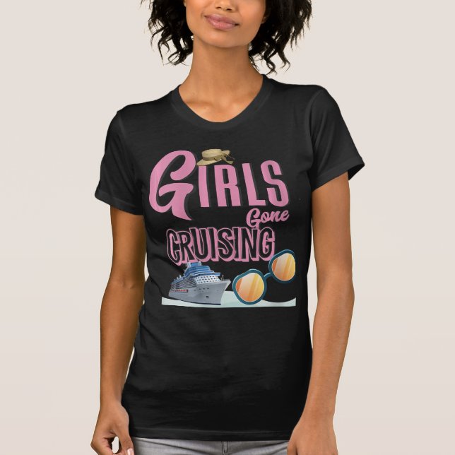 Womens Jute Hat Girls Gone Cruising T-Shirt (Front)