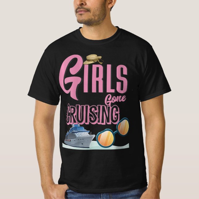 Womens Jute Hat Girls Gone Cruising T-Shirt (Front)
