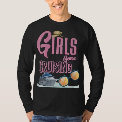 Womens Jute Hat Girls Gone Cruising T_Shirt