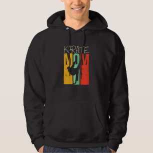 Womens Karate Martial Art Fighting Mom Retro Cool Hoodie