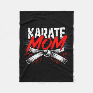 Women's karate mom dojo spirit martial arts power fleece blanket