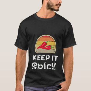 Womens Keep It Spicy Chili Cook Off Funny Retro Co T-Shirt