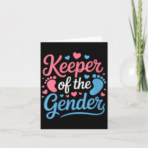 Womens Keeper Of The Gender, Pregnancy Reveal Gend Card