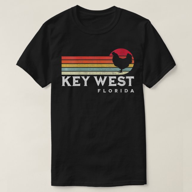Womens Key West Florida Chicken Lover Souvenir VNe T-Shirt (Design Front)