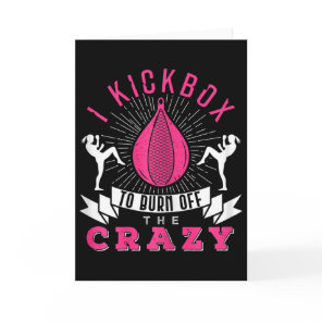 Womens Kickboxing I'd Hit That Kickboxer Boxer Fan Card