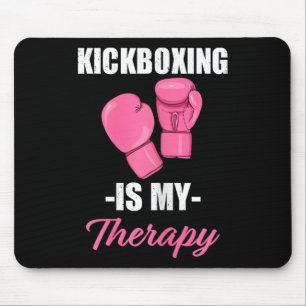 Womens Kickboxing Is My Therapy Great Gift Women's Mouse Pad