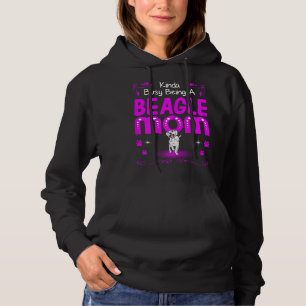Womens Kinda Busy Being Beagle Mom Hoodie