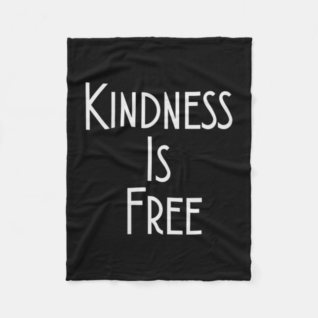 Womens Kindness Is Shirt Motivation Insration V-ne Fleece Blanket (Front)