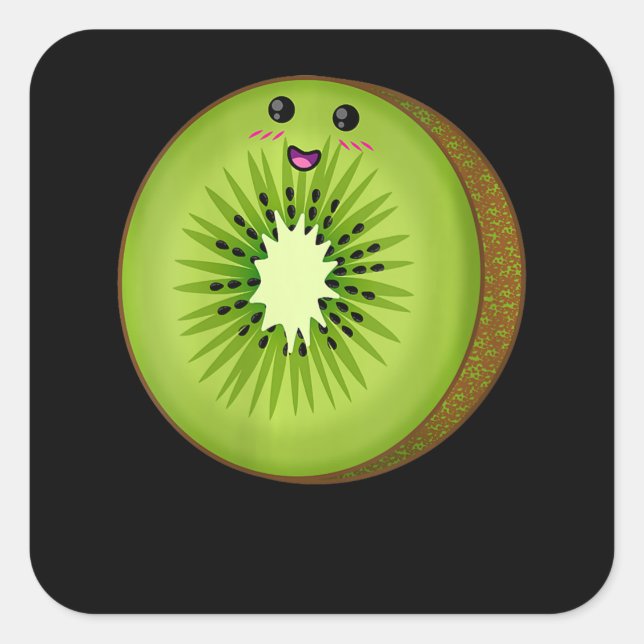 Womens Kiwi Costume Food Fruit Halloween Lazy Easy Square Sticker (Front)