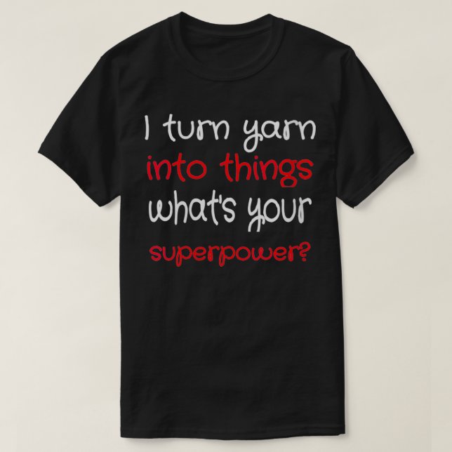 Womens Knit and Crochet Knitter Crocheter Funny fo T-Shirt (Design Front)