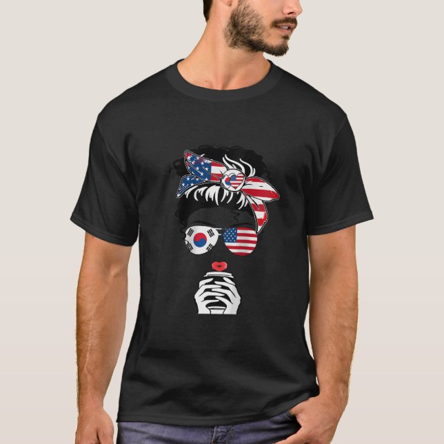 Womens Korean American Coffee Mommy Girl Sister Au T-Shirt (Front)