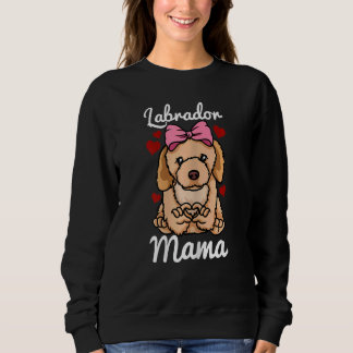Womens Labrador Mama Finger Heart Dog Animal With  Sweatshirt