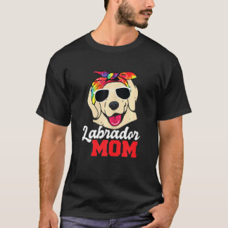 Womens Labrador Mom Pet Owner Tie Dye T-Shirt
