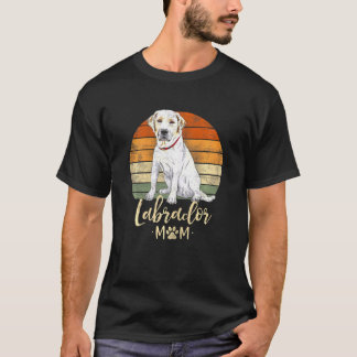 Womens Labrador Mom Retro Labrador Retriever Dog T-Shirt