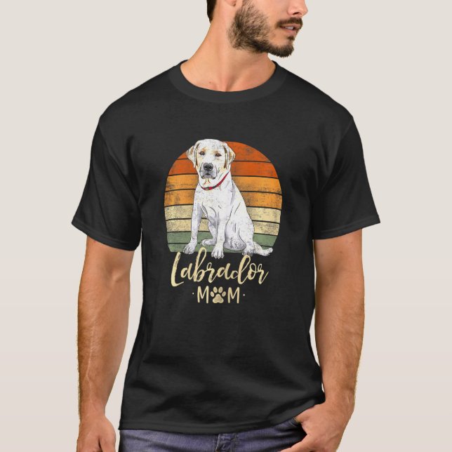 Womens Labrador Mom Retro Labrador Retriever  Dog  T-Shirt (Front)