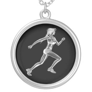 Womens Lady Runner Necklace by Baysideimages at Zazzle