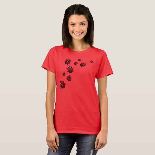 Women's Ladybug Shirt Lady's Ladybird Shirt Tee