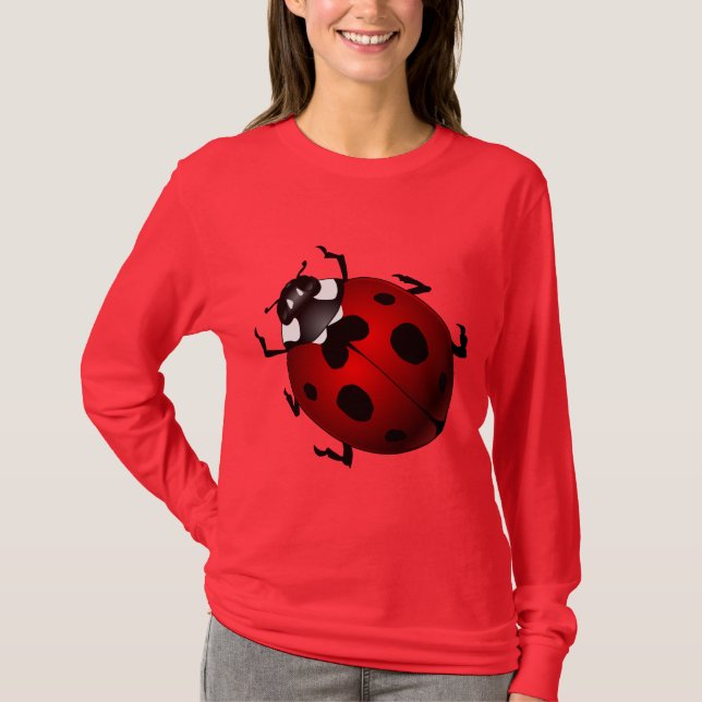 Women's Ladybug T-shirts Lady's Ladybug Shirts (Front)