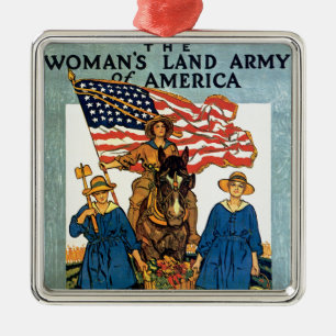 Women's Land Army Metal Ornament