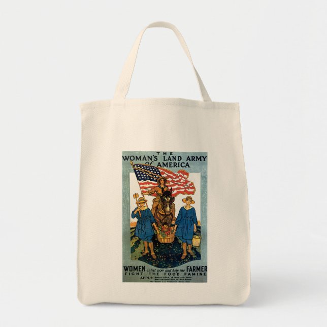 Women's Land Army Tote Bag (Front)
