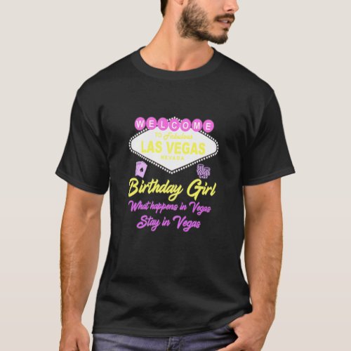 Womens Las Vegas Birthday Girl Squad Goals Matchin T_Shirt