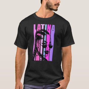 Womens Latina Queen Puerto Rican Mexican Mexico Af T-Shirt