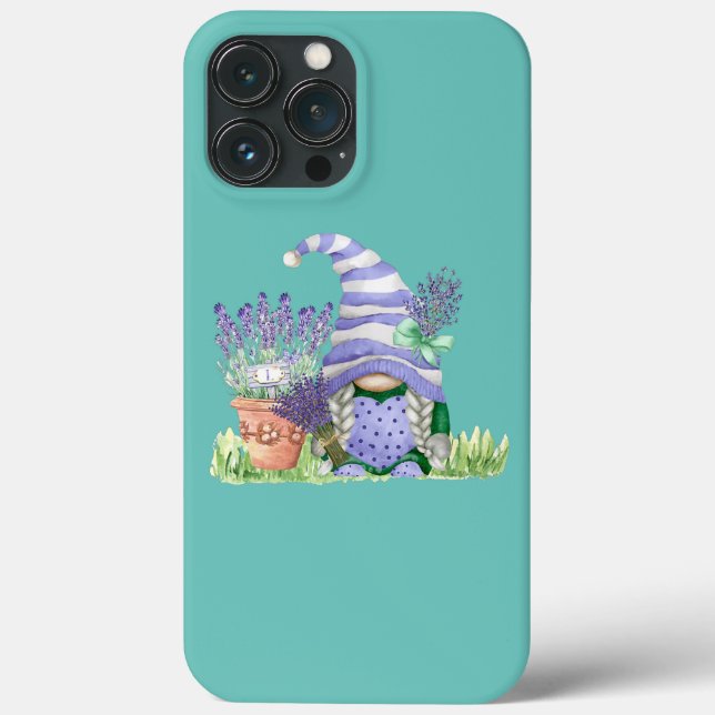 Womens Lavender Gnome Spring Gardening Purple Case-Mate iPhone Case (Back)