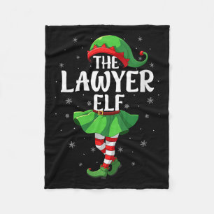 Womens Lawyer Elf Christmas Girls Women Elf Squad Fleece Blanket