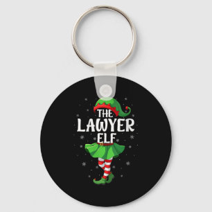 Womens Lawyer Elf Christmas Girls Women Elf Squad Keychain