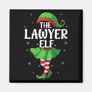 Womens Lawyer Elf Christmas Girls Women Elf Squad Magnet