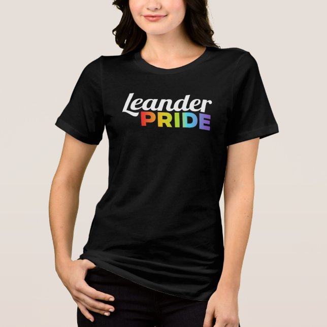 Women's Leander Pride T-Shirt Tri-Blend Shirt (Front)