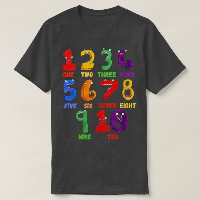 Womens Learning Math Numbers Counting Funny Back t T-Shirt (Design Front)