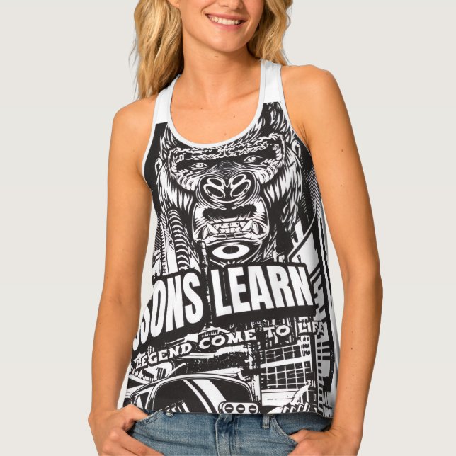 WOMEN'S LEGENDARY GORILLA LESSONS LEARN TANK TOP  (Front)