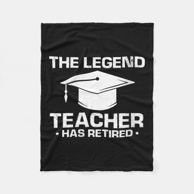 Womens Legendary Mentor Education Retirement Humor Fleece Blanket (Front)