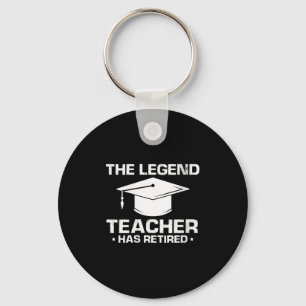 Womens Legendary Mentor Education Retirement Humor Keychain