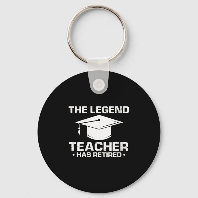 Womens Legendary Mentor Education Retirement Humor Keychain (Front)