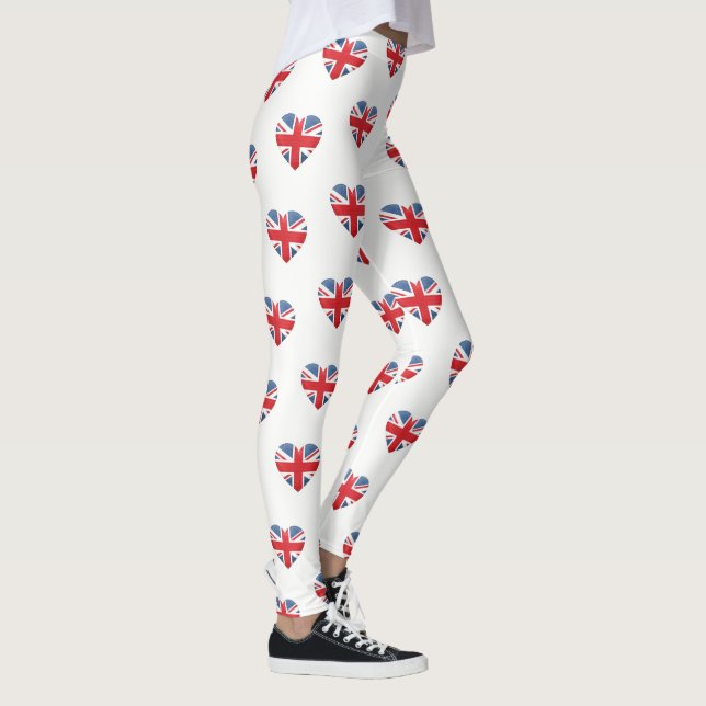 Women's Leggings-British Heart Leggings (Right)