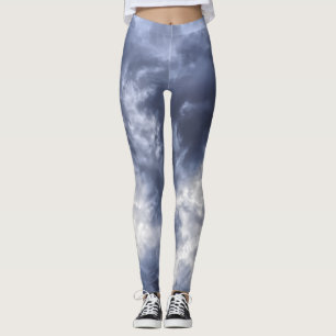 Women's Leggings   Eco Fitness Clouds & Sky