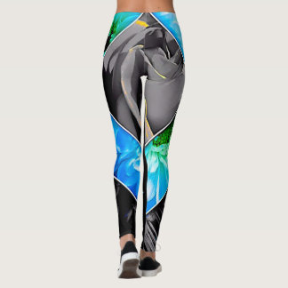 Women's leggings "Flower Bots" Rockinroll