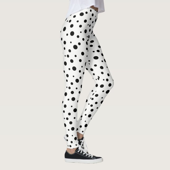 Women's Leggings-Polka Dots Leggings (Right)