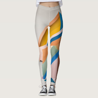 womens leggings with geometric dseign