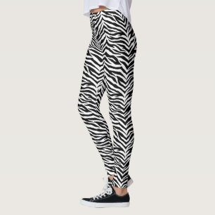 Women's Leggings-Zebra Print Leggings