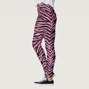Women's Leggings-Zebra Print Leggings
