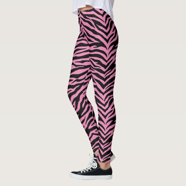 Women's Leggings-Zebra Print Leggings (Left)