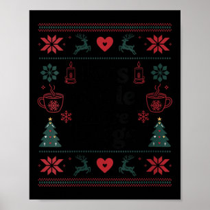 Womens Less Jingle More Hygge Christmas Swedish No Poster